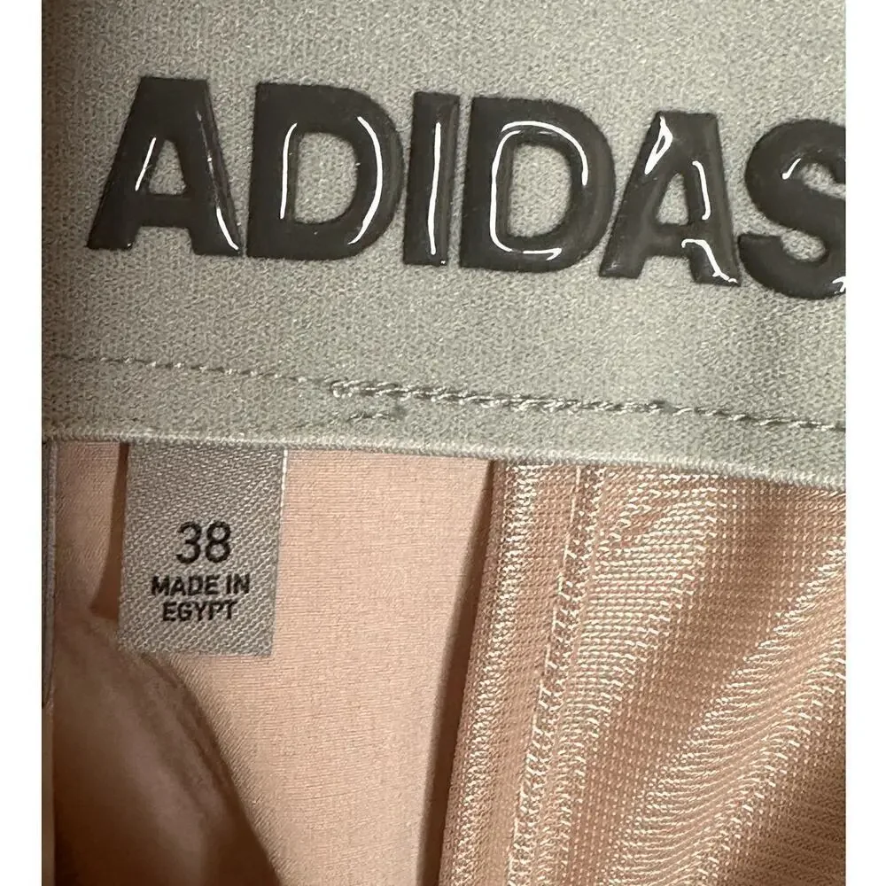 Adidas Taupe Stretch Flat Front Modern Golf Chino Shorts Men's Size 38 NWT